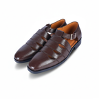 BROWN ITALIAN MILD THREE CUT SANDALS – Nawabi Design & Italian T Shape