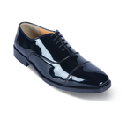 Classic Black Patent Oxford Shoes – Elegant Tuxedo Party Wear