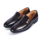 Brown Italian Shine Penny Moccasin – Versatile Elegance