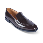 Brown Italian Shine Penny Moccasin – Versatile Elegance