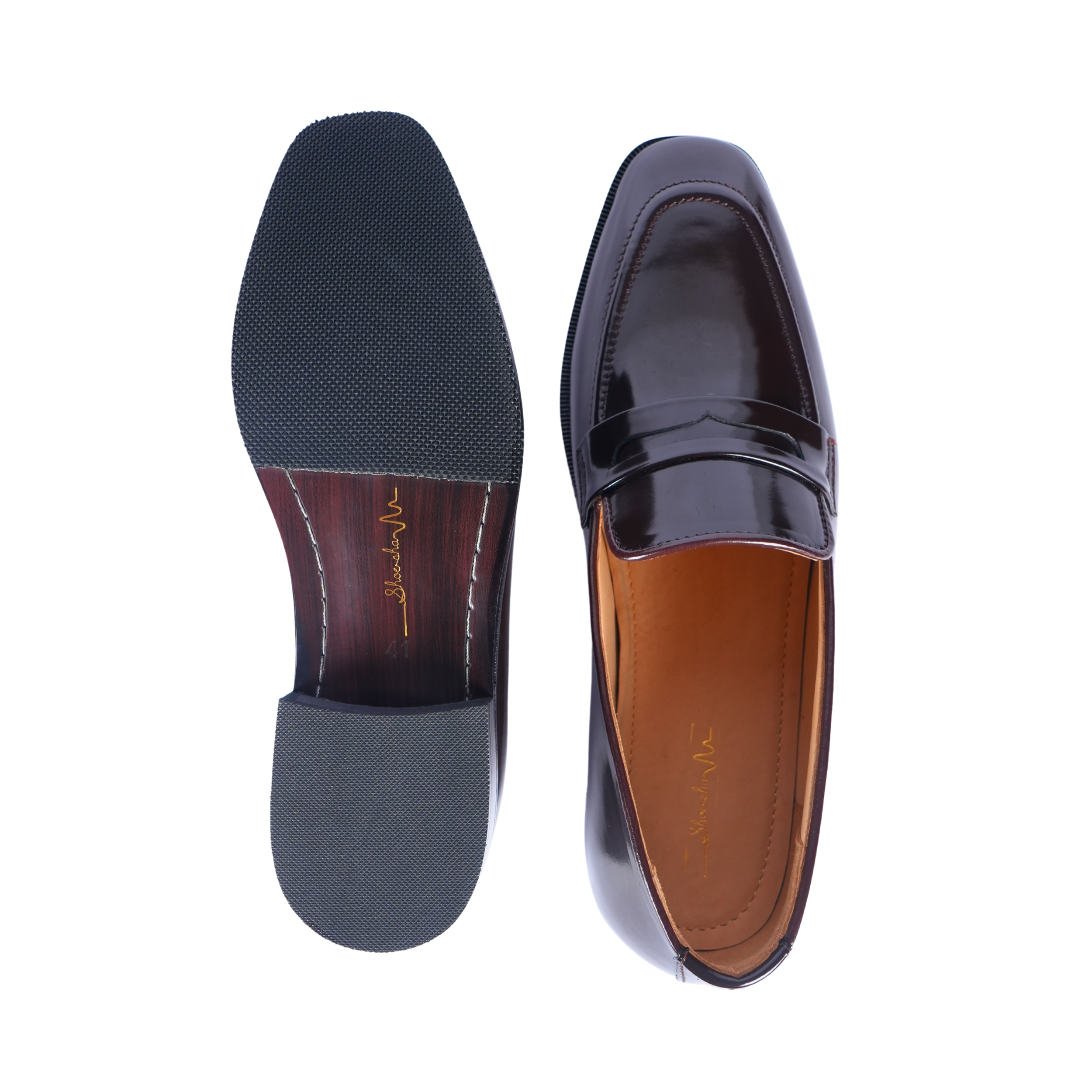 Brown Italian Shine Penny Moccasin – Versatile Elegance