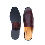 Serpente Luxe Brown Mules – Italian Shape & Ethnic Versatility