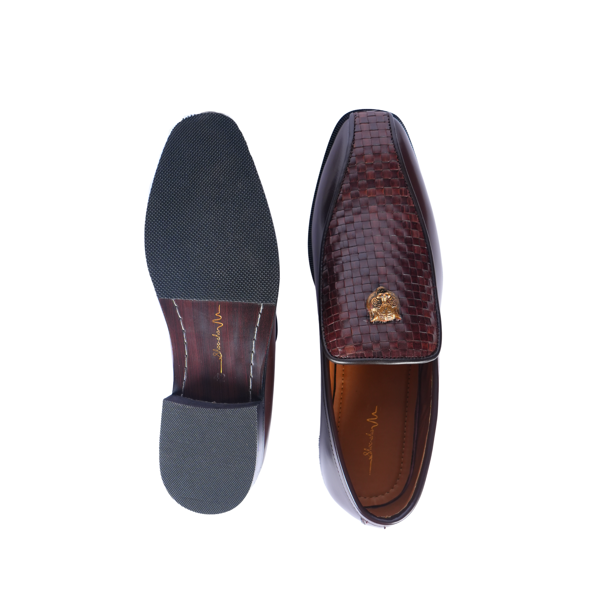 BROWN ITALIAN LEATHER HANDMADE WOVEN MOCCASINS – Artisanal Comfort & Style