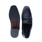Midnight Croco Deco Moccasian – Italian T Shape & Textured Elegance