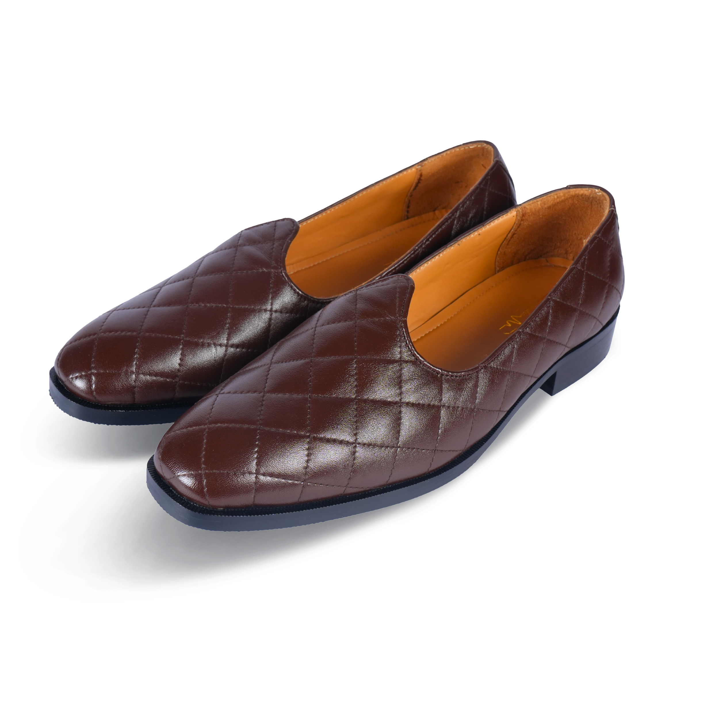 Brown Quilted Jutti – Modern Italian Sheep Leather & Indian Handicraft