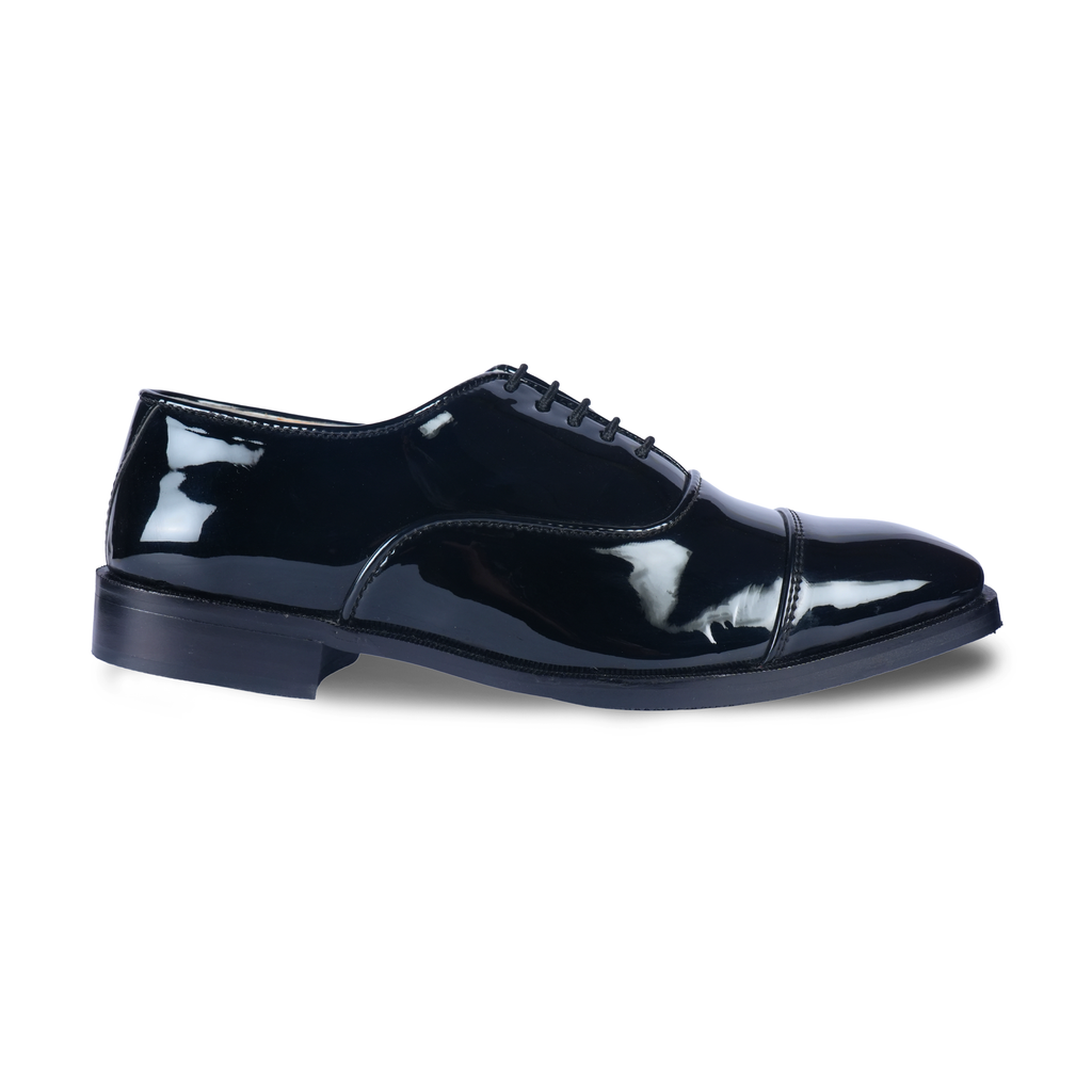 Classic Black Patent Oxford Shoes – Elegant Tuxedo Party Wear