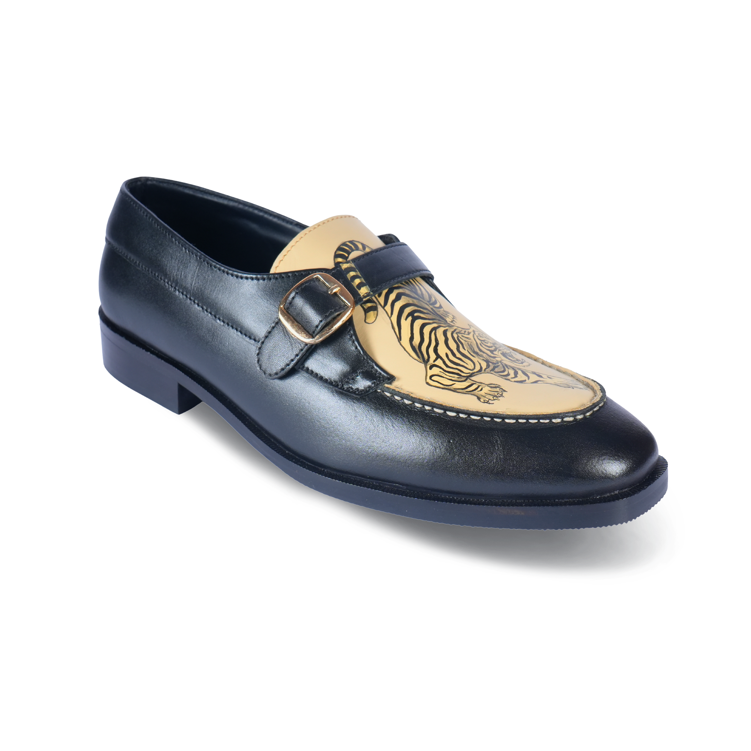 Handpainted Tiger Italian Artisan Shoes – Unique Indian Handicraft & Italian Shape