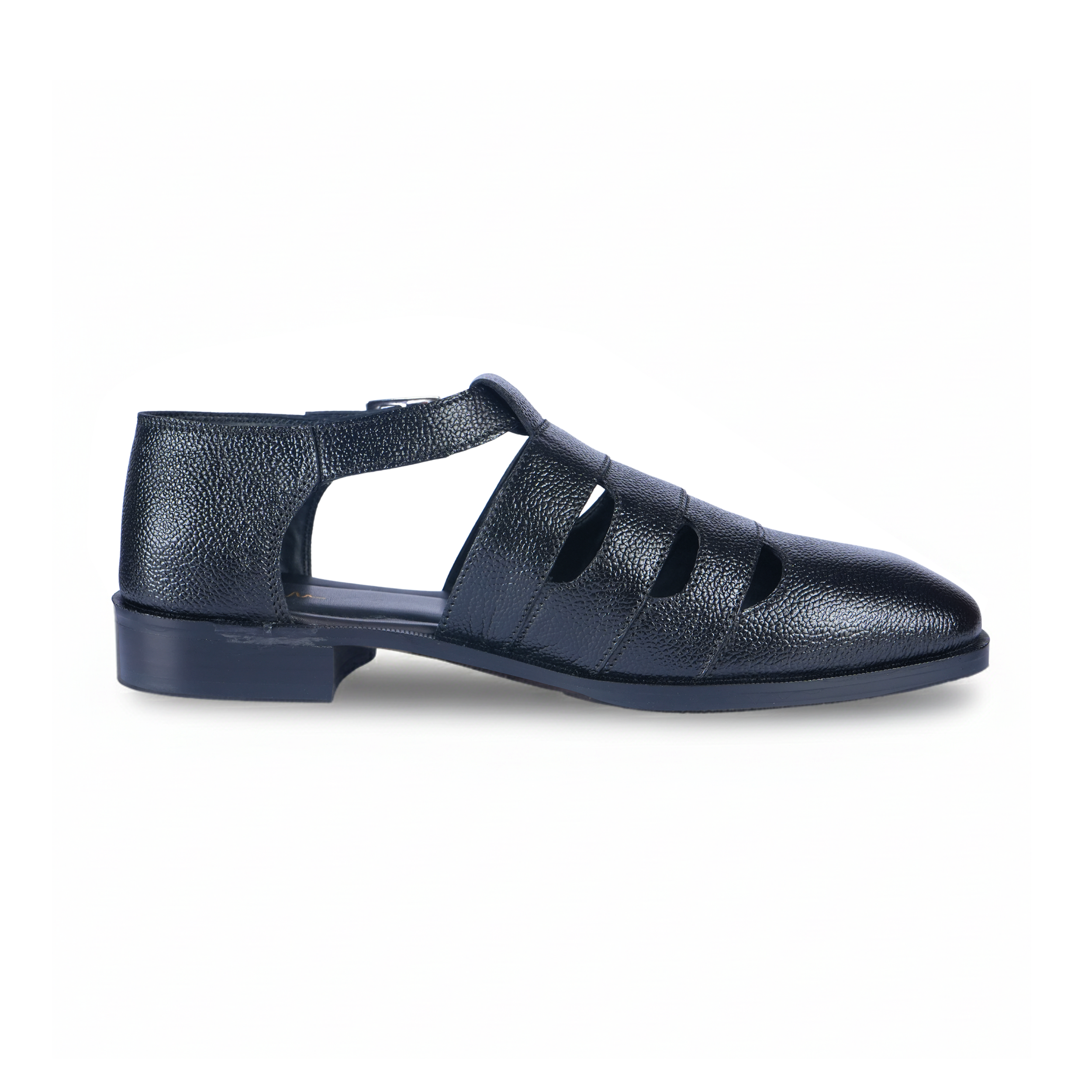 BLACK ITALIAN MILD THREE CUT SANDALS – Nawabi Design & Italian T Shape