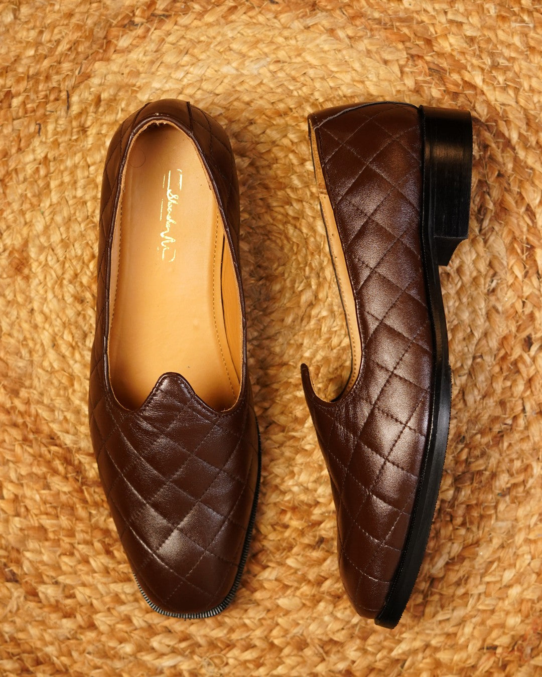 Brown Quilted Jutti