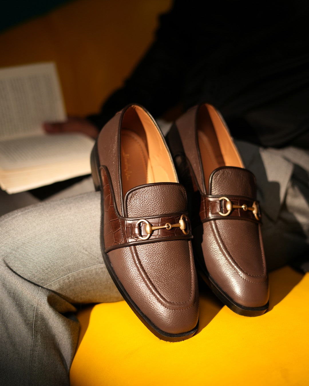 Brown Mild & Croco Mix Loafer