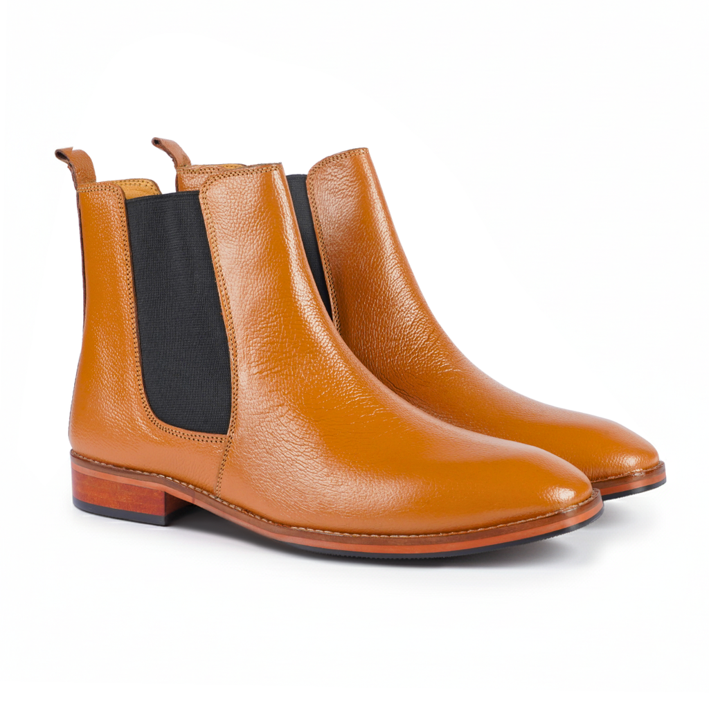 Tan Mild Leather Chelsea Boot – Stylish, Comfortable, and Durable
