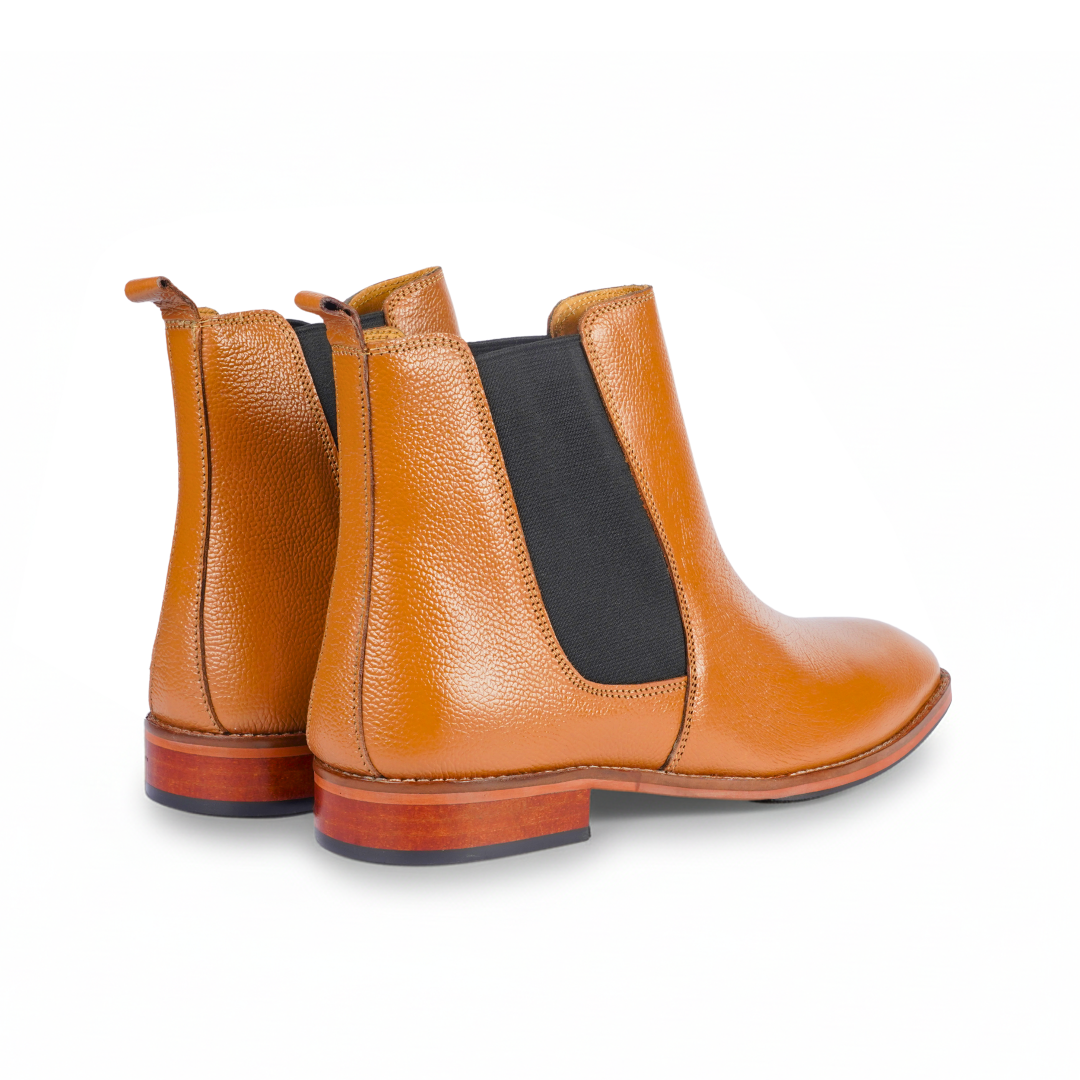 Tan Mild Leather Chelsea Boot – Stylish, Comfortable, and Durable