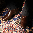 BROWN CROCO CUBAN BOOTS – Italian Leather & Elevated Sole