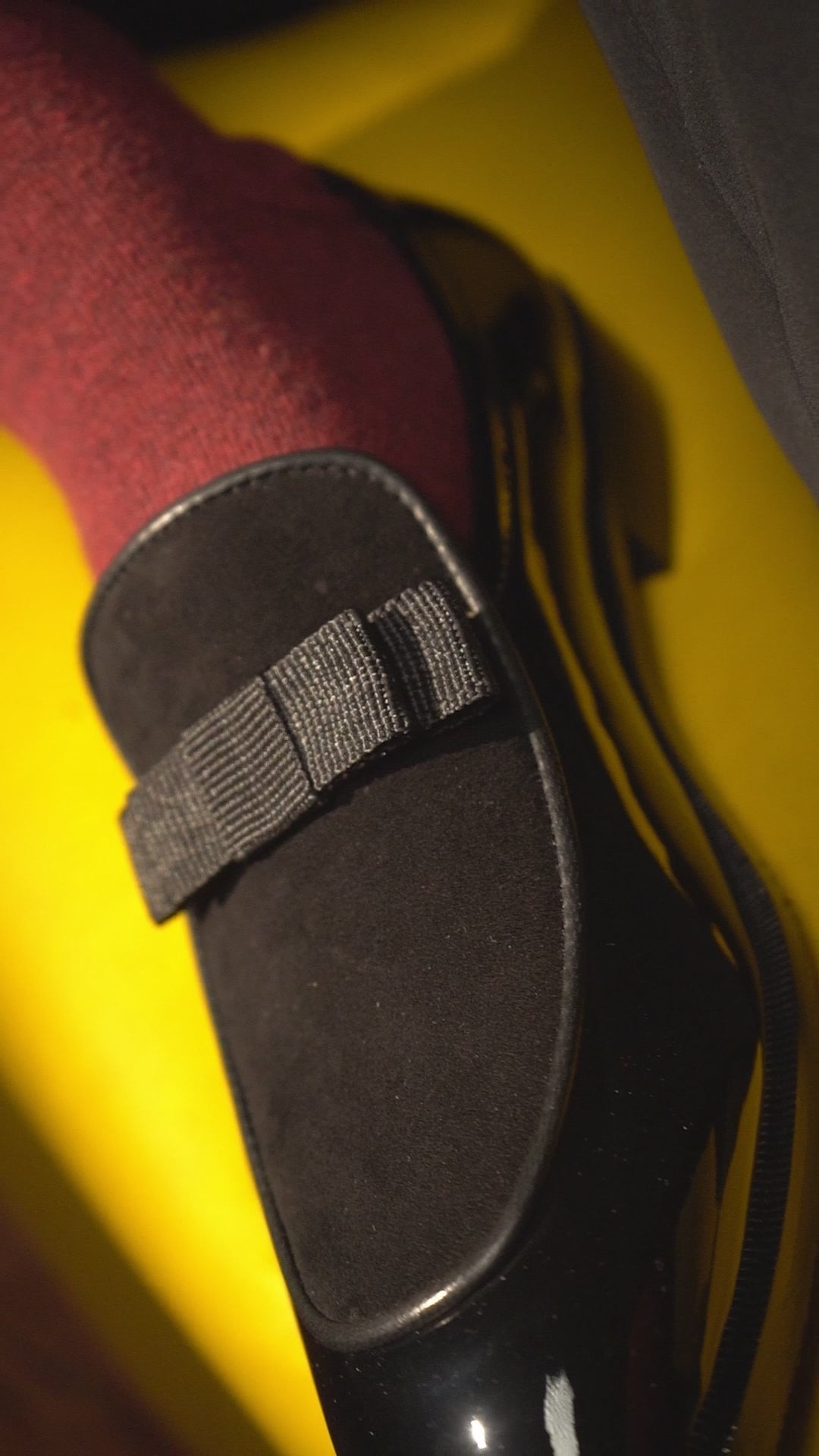 Black Patent & Suede Tux Loafer