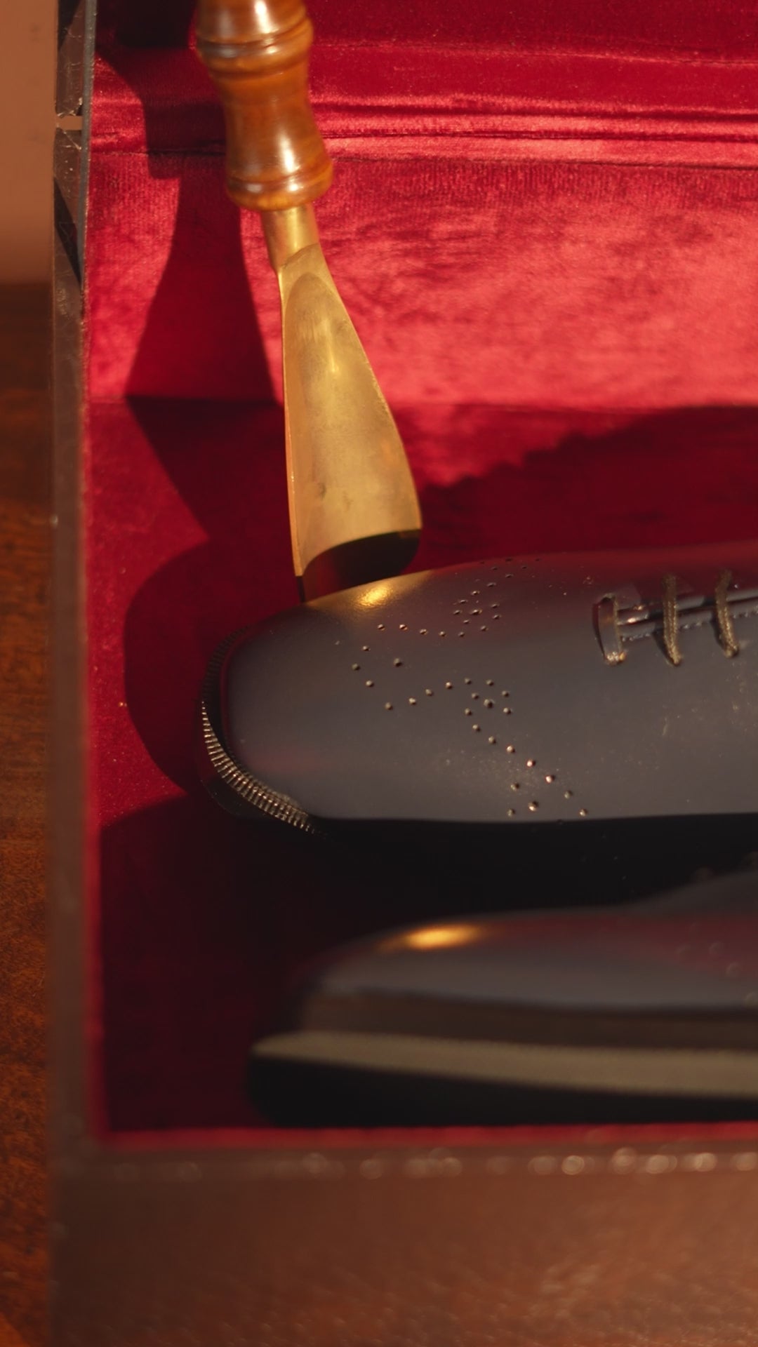 Navy Blue Whole Cut Shoe